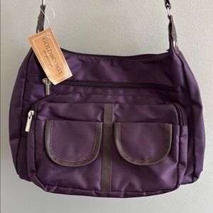 Gold Coast Plum Shoulder Bag with Adjustable Straps